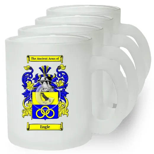 Engle Set of 4 Frosted Glass Mugs