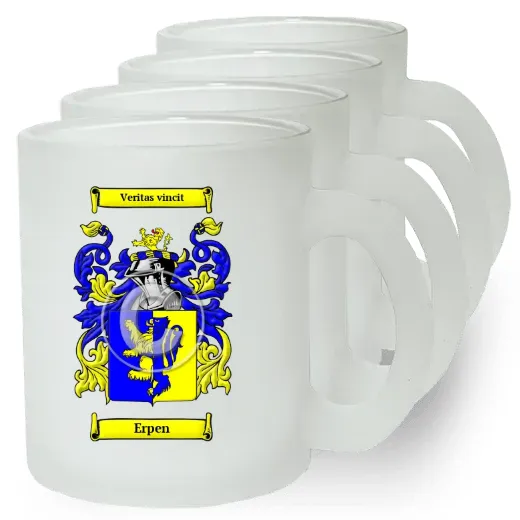 Erpen Set of 4 Frosted Glass Mugs