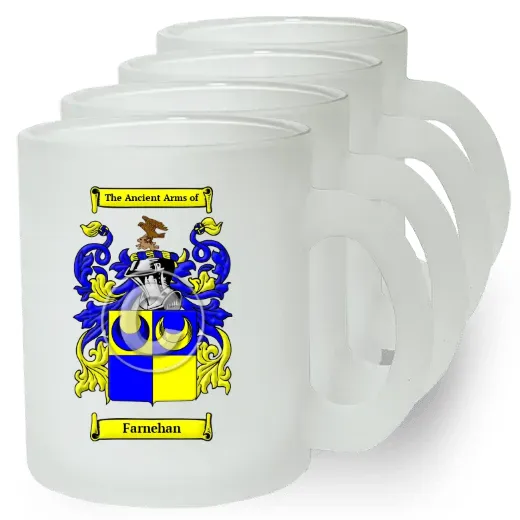 Farnehan Set of 4 Frosted Glass Mugs