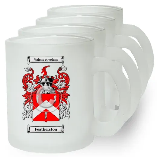Featherston Set of 4 Frosted Glass Mugs