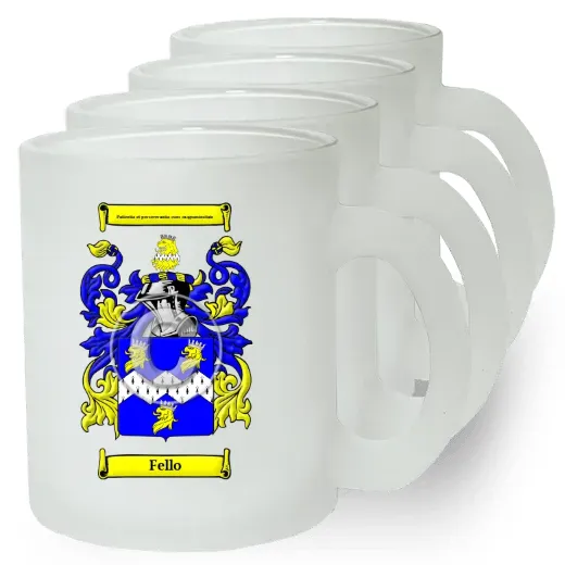 Fello Set of 4 Frosted Glass Mugs
