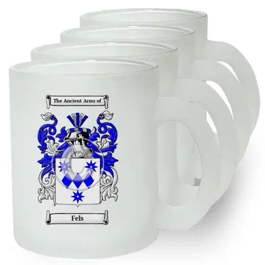 Fels Set of 4 Frosted Glass Mugs