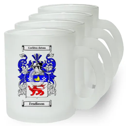 Fendlason Set of 4 Frosted Glass Mugs