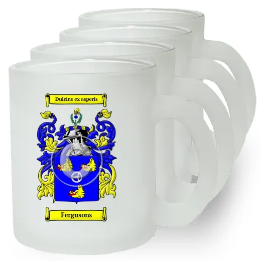 Fergusons Set of 4 Frosted Glass Mugs