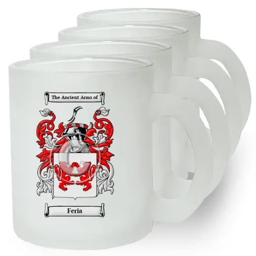 Feria Set of 4 Frosted Glass Mugs