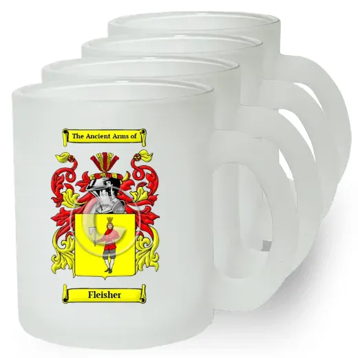 Fleisher Set of 4 Frosted Glass Mugs