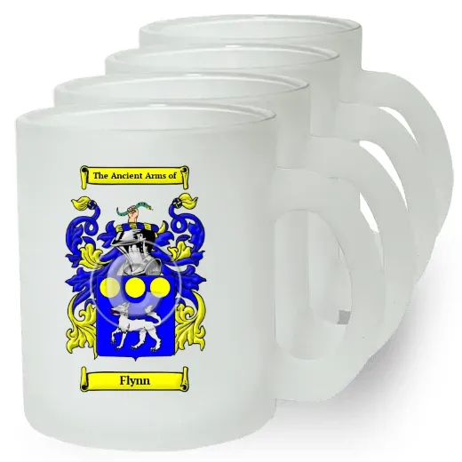 Flynn Set of 4 Frosted Glass Mugs