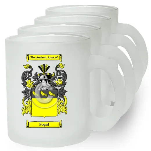 Fogal Set of 4 Frosted Glass Mugs