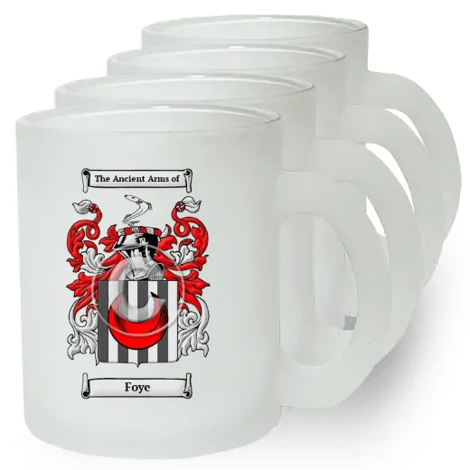 Foye Set of 4 Frosted Glass Mugs