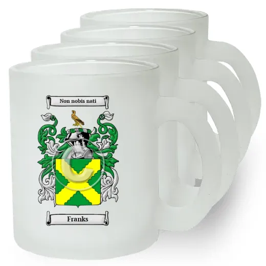 Franks Set of 4 Frosted Glass Mugs