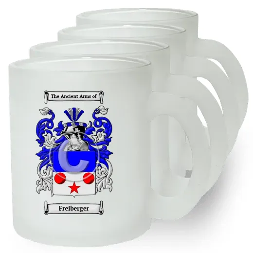 Freiberger Set of 4 Frosted Glass Mugs