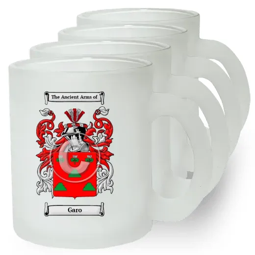 Garo Set of 4 Frosted Glass Mugs
