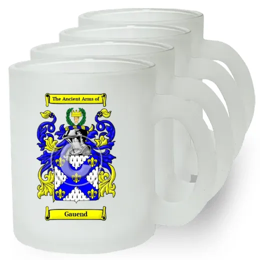Gauend Set of 4 Frosted Glass Mugs