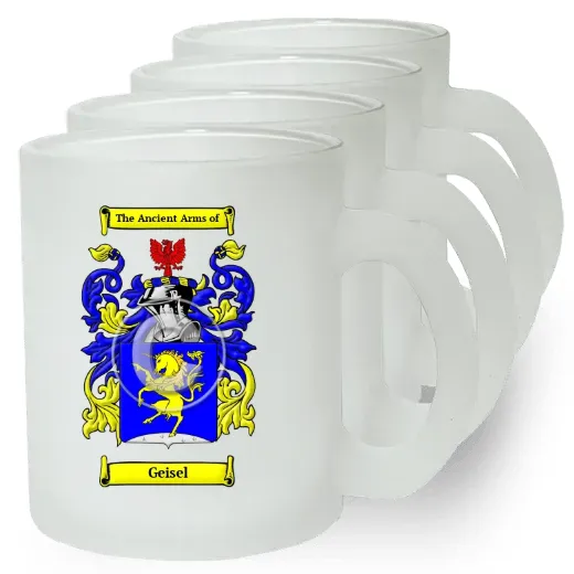 Geisel Set of 4 Frosted Glass Mugs