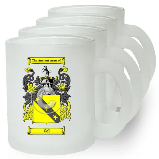 Gel Set of 4 Frosted Glass Mugs