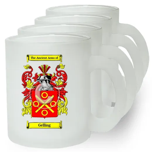 Gelling Set of 4 Frosted Glass Mugs
