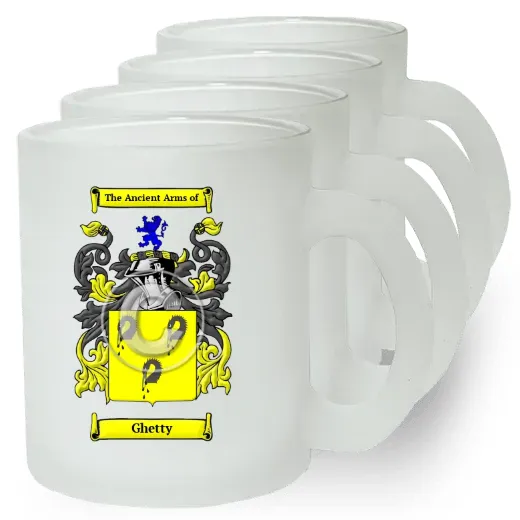 Ghetty Set of 4 Frosted Glass Mugs