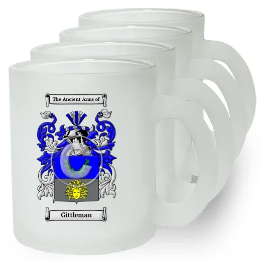Gittleman Set of 4 Frosted Glass Mugs