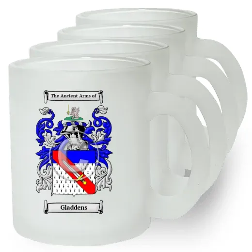 Gladdens Set of 4 Frosted Glass Mugs
