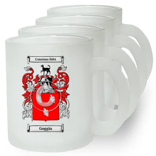 Goggin Set of 4 Frosted Glass Mugs