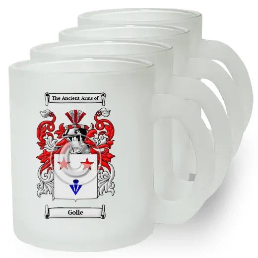 Golle Set of 4 Frosted Glass Mugs