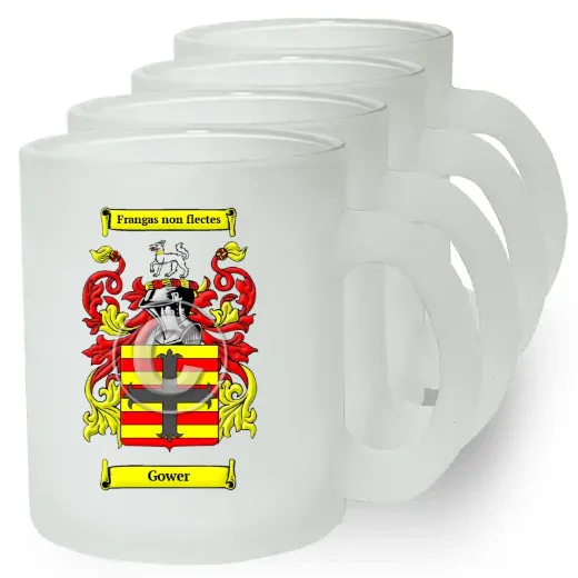 Gower Set of 4 Frosted Glass Mugs