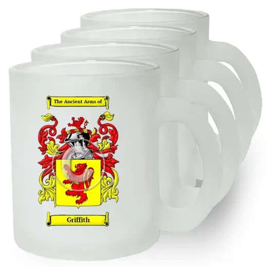 Griffith Set of 4 Frosted Glass Mugs