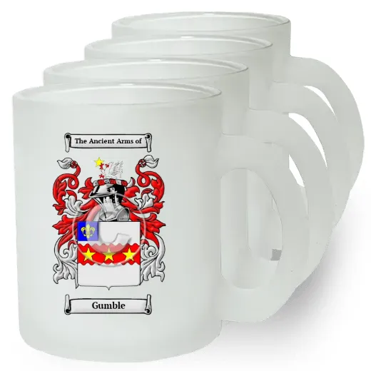 Gumble Set of 4 Frosted Glass Mugs