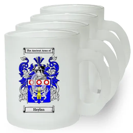 Haylan Set of 4 Frosted Glass Mugs
