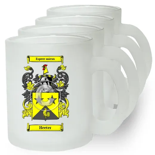 Heeter Set of 4 Frosted Glass Mugs