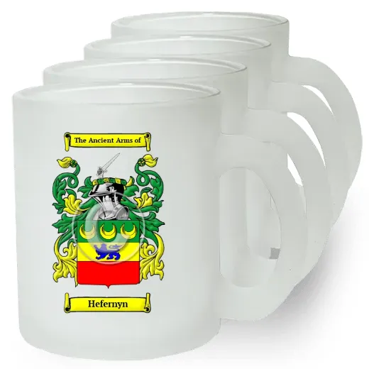Hefernyn Set of 4 Frosted Glass Mugs