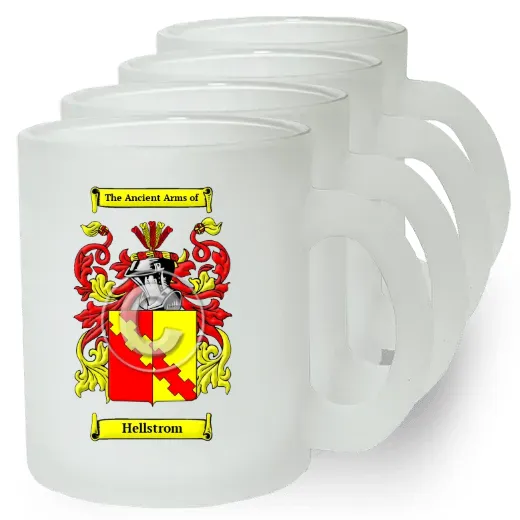 Hellstrom Set of 4 Frosted Glass Mugs