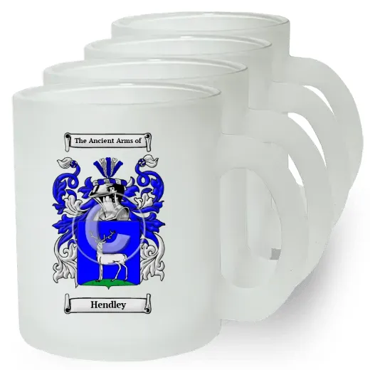 Hendley Set of 4 Frosted Glass Mugs
