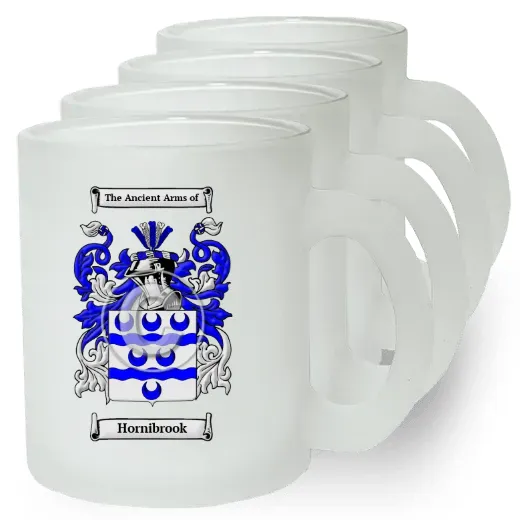 Hornibrook Set of 4 Frosted Glass Mugs