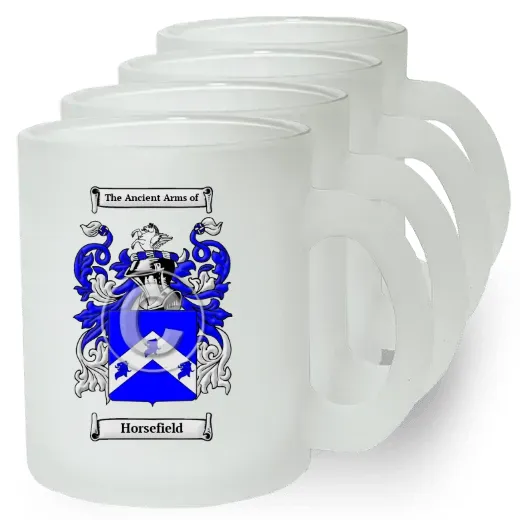 Horsefield Set of 4 Frosted Glass Mugs