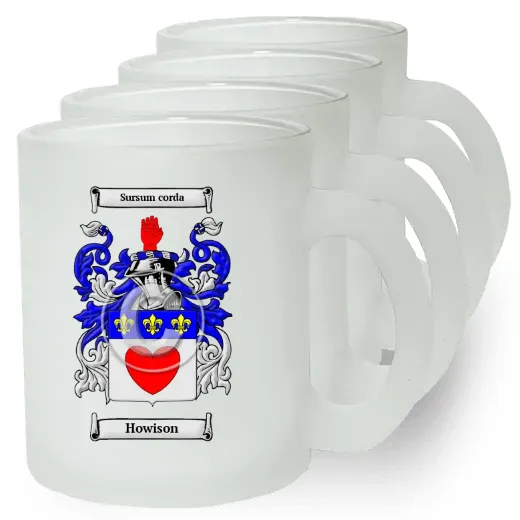 Howison Set of 4 Frosted Glass Mugs
