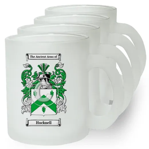 Hucknell Set of 4 Frosted Glass Mugs