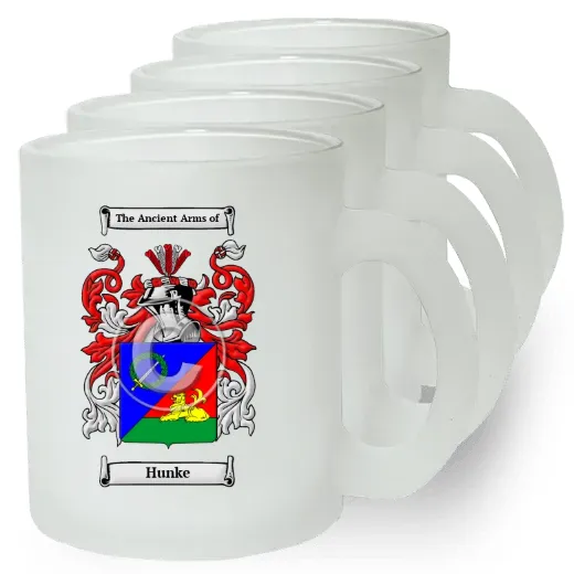Hunke Set of 4 Frosted Glass Mugs