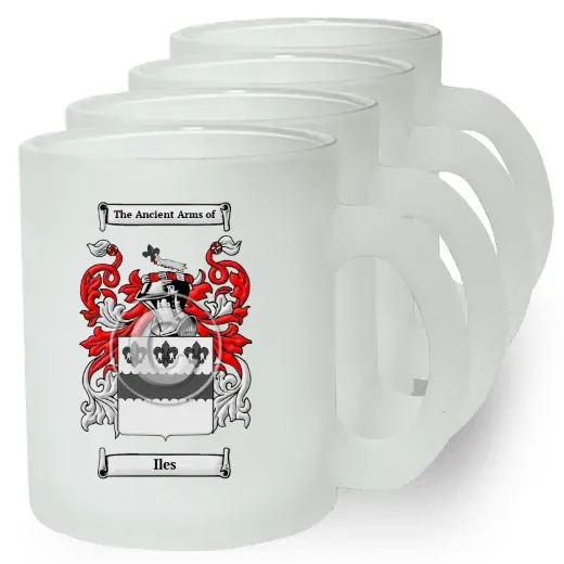 Iles Set of 4 Frosted Glass Mugs