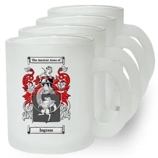 Ingram Set of 4 Frosted Glass Mugs