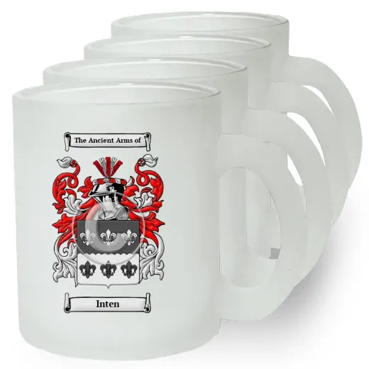 Inten Set of 4 Frosted Glass Mugs