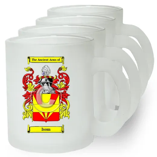 Isom Set of 4 Frosted Glass Mugs