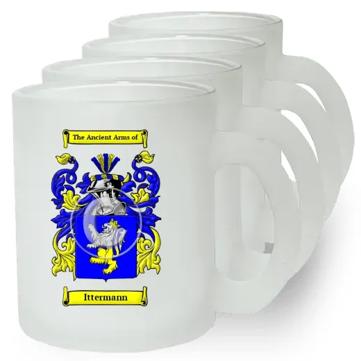 Ittermann Set of 4 Frosted Glass Mugs