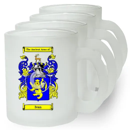 Ivan Set of 4 Frosted Glass Mugs