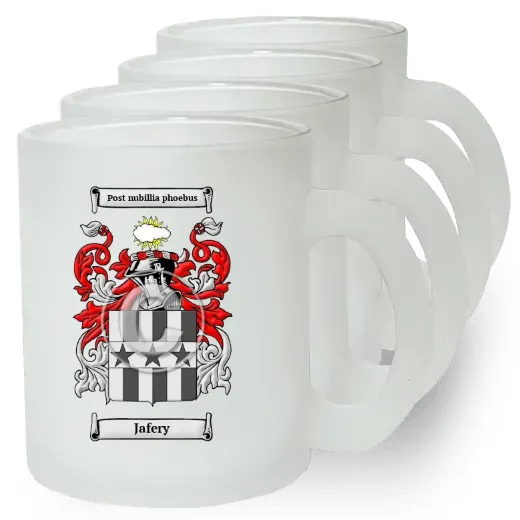 Jafery Set of 4 Frosted Glass Mugs