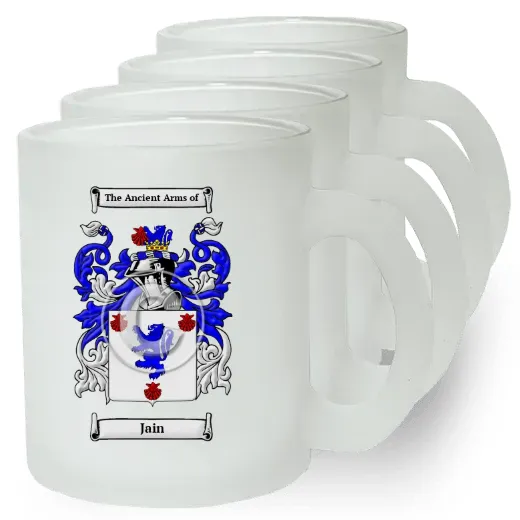 Jain Set of 4 Frosted Glass Mugs