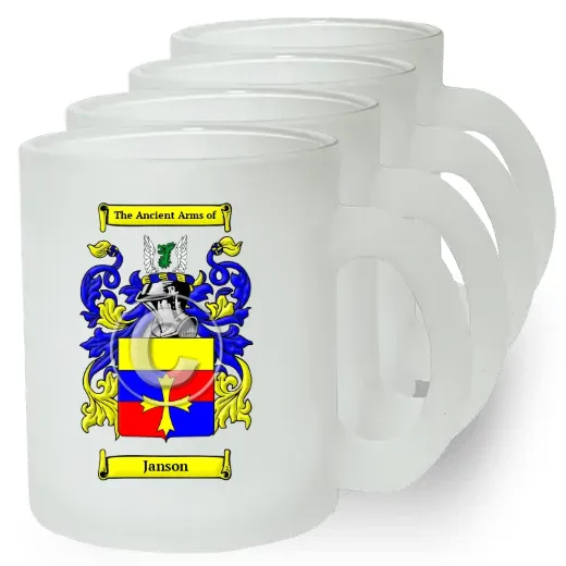 Janson Set of 4 Frosted Glass Mugs