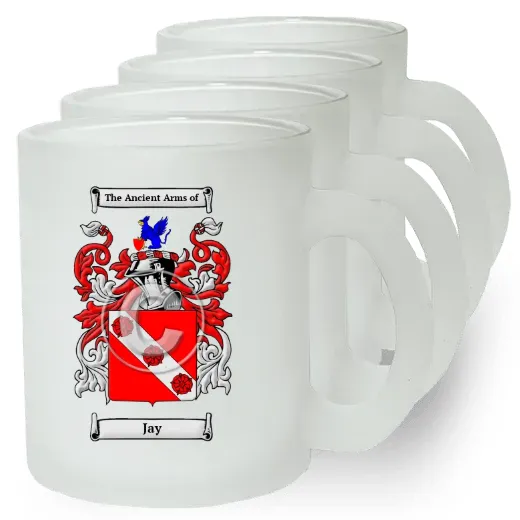Jay Set of 4 Frosted Glass Mugs