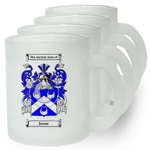 Jerow Set of 4 Frosted Glass Mugs