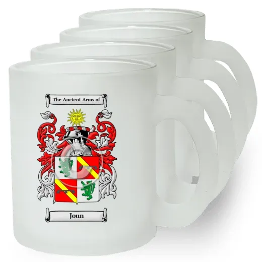 Joun Set of 4 Frosted Glass Mugs